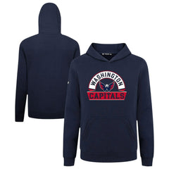 Washington Capitals Levelwear Youth Podium Banner Arch Pullover Hoodie - Navy - NHL