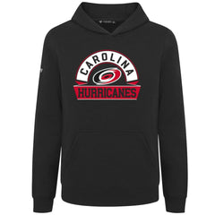 Carolina Hurricanes Levelwear Youth Podium Banner Arch Pullover Hoodie - Black - NHL