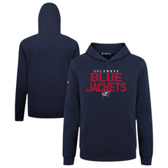 Columbus Blue Jackets Levelwear Youth Podium Carve Pullover Hoodie - Navy - NHL