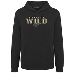 Minnesota Wild Levelwear Youth Podium Carve Pullover Hoodie - Black - NHL