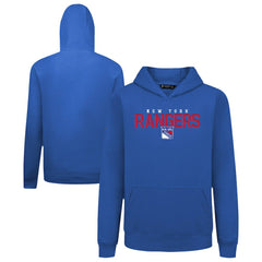 New York Rangers Levelwear Youth Podium Carve Pullover Hoodie - Royal - NHL