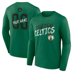 Boston Celtics Hustle Custom Long Sleeve T-Shirt Kelly Green - NBA