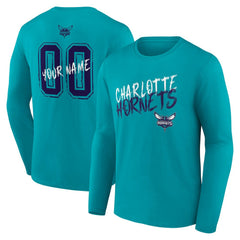 Charlotte Hornets Hustle Custom Long Sleeve T-Shirt Teal - NBA