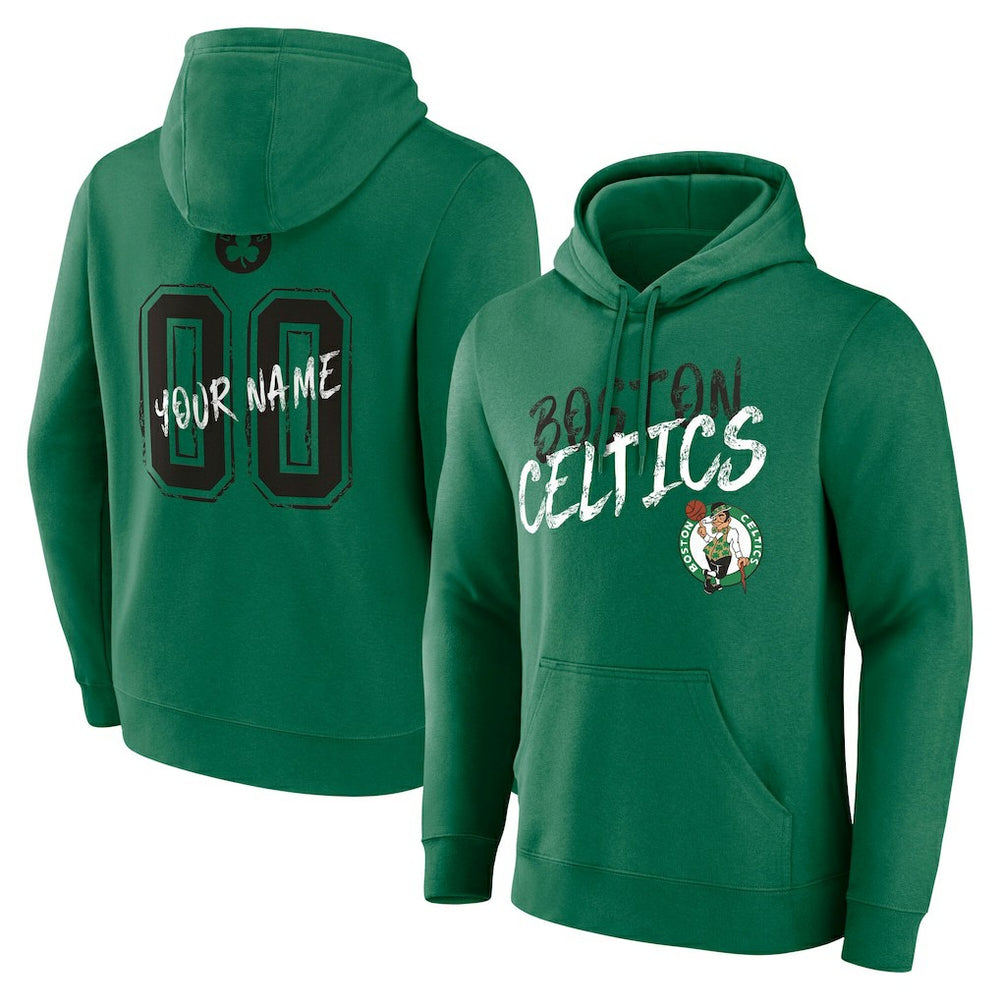 Boston Celtics Hustle Custom Pullover Hoodie Kelly Green - NBA