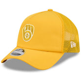 Milwaukee Brewers New Era 2026 Batting Practice Apex 9FORTY Adjustable Trucker Hat - MLB