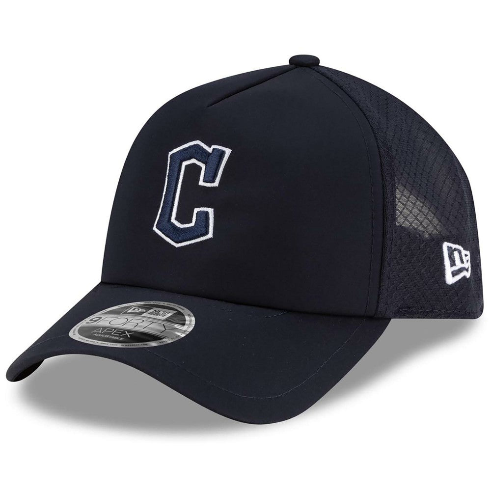 Cleveland Guardians New Era 2026 Batting Practice Apex 9FORTY Adjustable Trucker Hat - MLB