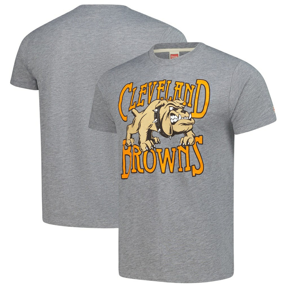 Cleveland Browns Homage Unisex Tri-Blend Dawg Pound XL Bone Collar T-Shirt Gray | NFL