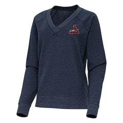 St. Louis Cardinals Antigua Women's Varsity Tri-Blend V-Neck Long Sleeve T-Shirt - MLB