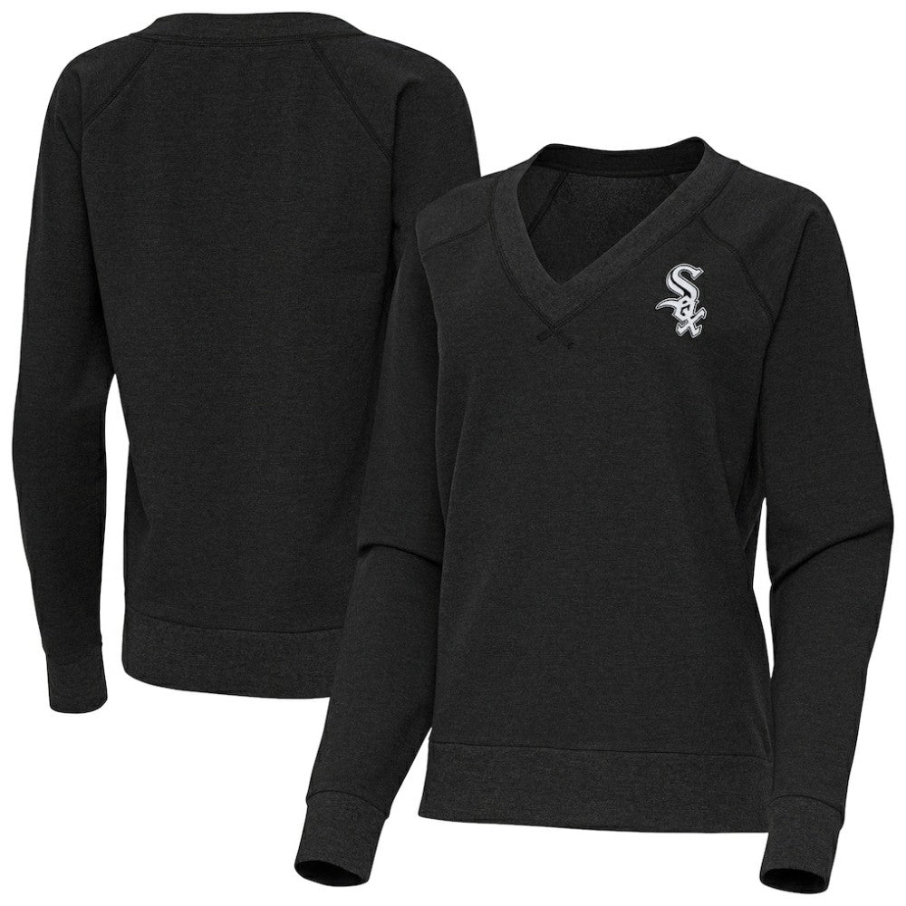 Chicago White Sox Antigua Women's Varsity Tri-Blend V-Neck Long Sleeve T-Shirt - MLB