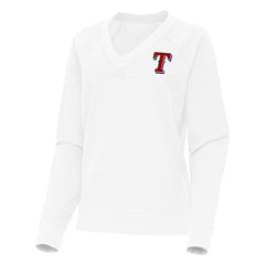 Texas Rangers Antigua Women's Varsity Tri-Blend V-Neck Long Sleeve T-Shirt - MLB