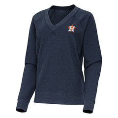 Houston Astros Antigua Women's Varsity Tri-Blend V-Neck Long Sleeve T-Shirt - MLB