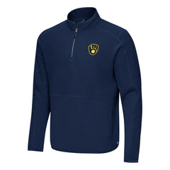 Milwaukee Brewers Antigua Step Up Quarter-Zip Pullover - MLB