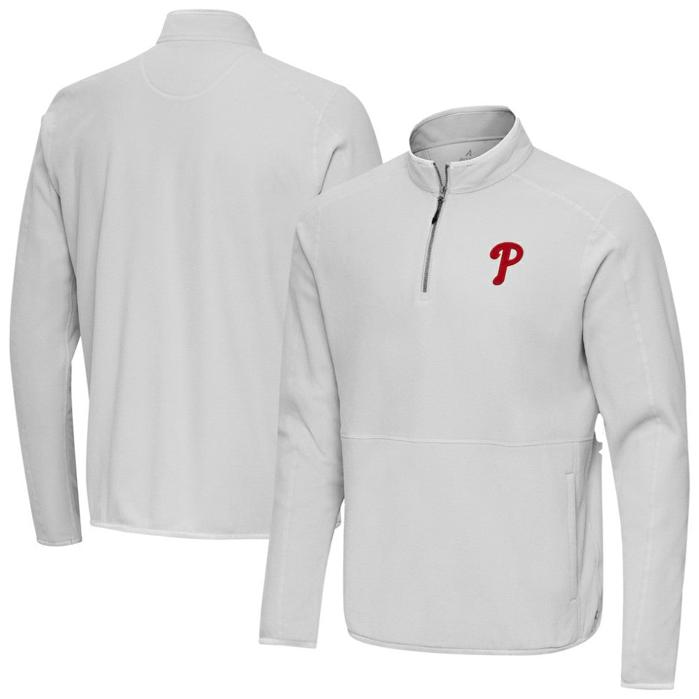 Philadelphia Phillies Antigua Step Up Quarter-Zip Pullover - MLB
