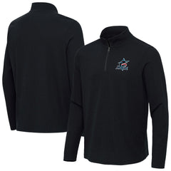 Miami Marlins Antigua Sync Tri-Blend Quarter-Zip Pullover - MLB