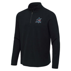 Miami Marlins Antigua Sync Tri-Blend Quarter-Zip Pullover - MLB