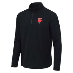 New York Mets Antigua Sync Tri-Blend Quarter-Zip Pullover - MLB