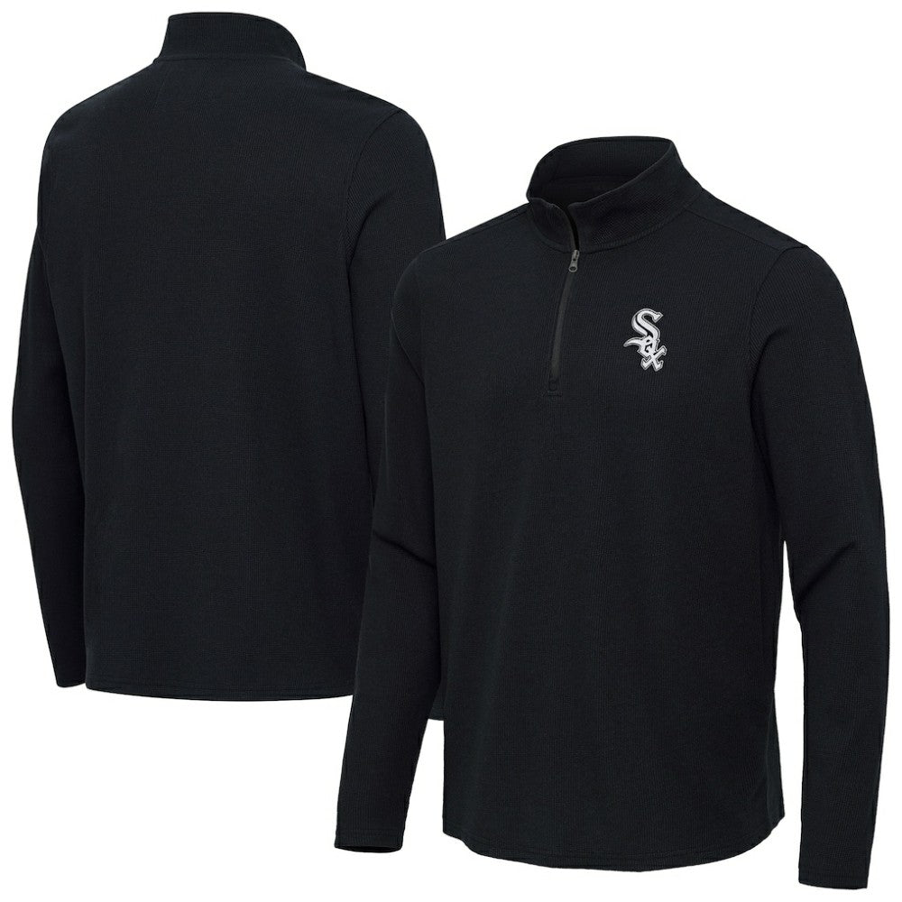 Chicago White Sox Antigua Sync Tri-Blend Quarter-Zip Pullover - MLB