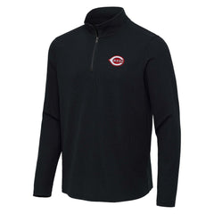 Cincinnati Reds Antigua Sync Tri-Blend Quarter-Zip Pullover - MLB
