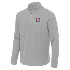 Chicago Cubs Antigua Sync Tri-Blend Quarter-Zip Pullover - MLB
