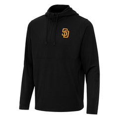 San Diego Padres Antigua Connected Quarter-Zip Pullover Hoodie - MLB