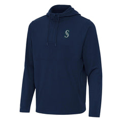 Seattle Mariners Antigua Connected Quarter-Zip Pullover Hoodie - MLB