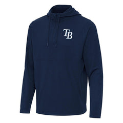 Tampa Bay Rays Antigua Connected Quarter-Zip Pullover Hoodie - MLB