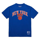 New York Knicks Hardwood Classics Vintage Logo T-Shirt Blue - NBA
