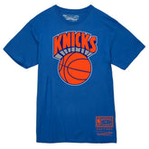New York Knicks Hardwood Classics Vintage Logo T-Shirt Blue - NBA