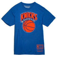 New York Knicks Hardwood Classics Vintage Logo T-Shirt Blue - NBA