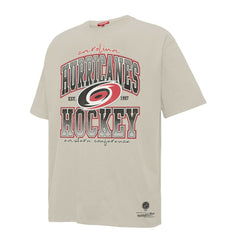 Carolina Hurricanes Mitchell & Ness Women's Dump & Chase Boyfriend T-Shirt - Cream - NHL