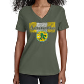 Athletics Starter Women's Team Color Shading V-Neck T-Shirt - MLB