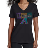 Arizona Diamondbacks Starter Women's Team Color Shading V-Neck T-Shirt - MLB