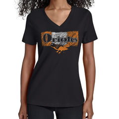 Baltimore Orioles Starter Women's Team Color Shading V-Neck T-Shirt - MLB
