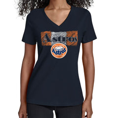 Houston Astros Starter Women's Team Color Shading V-Neck T-Shirt - MLB