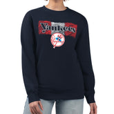 New York Yankees Starter Women's Team Color Shading Fleece Pullover Sweatshirt - MLB