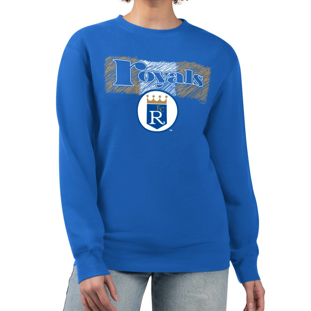 Kansas City Royals Starter Women's Team Color Shading Fleece Pullover Sweatshirt - MLB