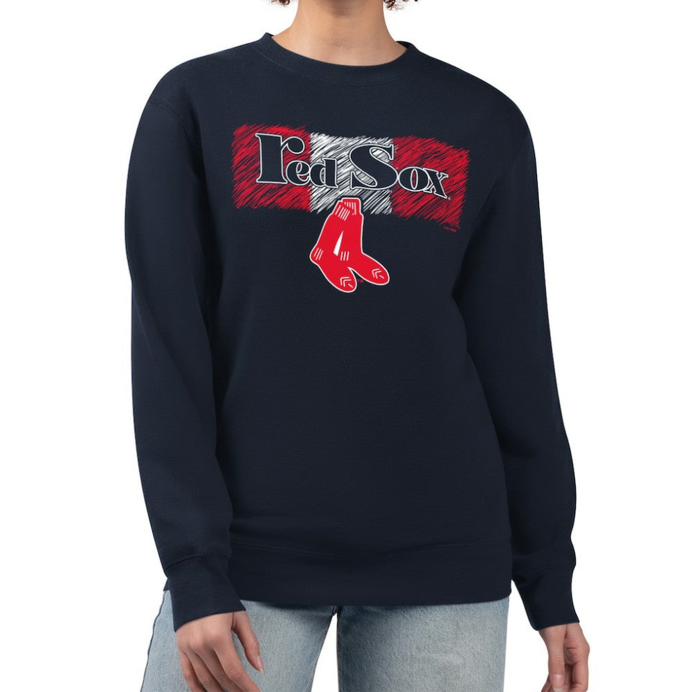 Boston Red Sox Starter Women's Team Color Shading Fleece Pullover Sweatshirt - MLB