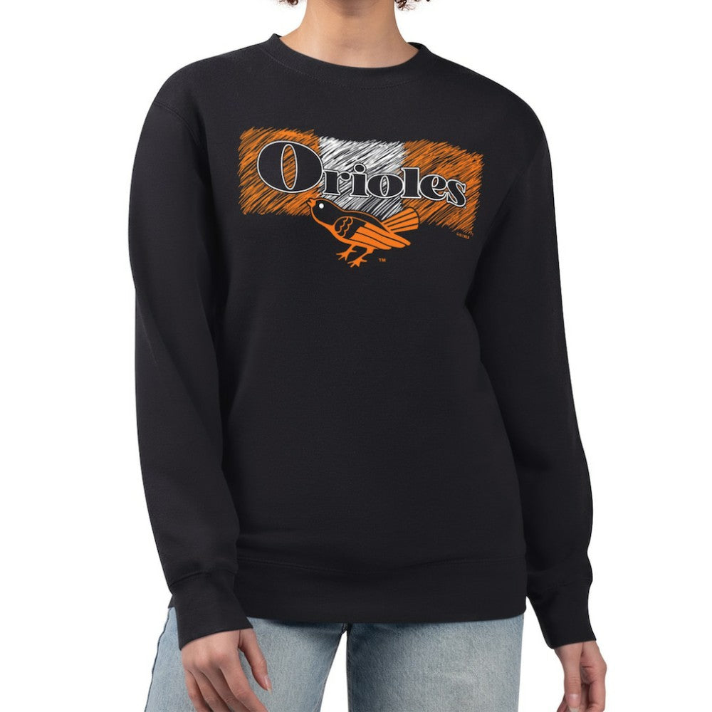 Baltimore Orioles Starter Women's Team Color Shading Fleece Pullover Sweatshirt - MLB