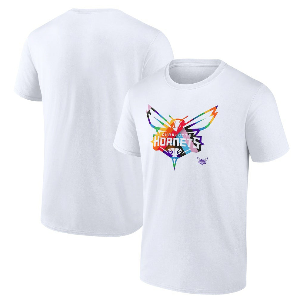 Charlotte Hornets Team Logo Pride T-Shirt White - NBA