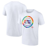 Detroit Pistons Team Logo Pride T-Shirt White - NBA