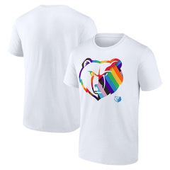 Memphis Grizzlies Team Logo Pride T-Shirt White - NBA