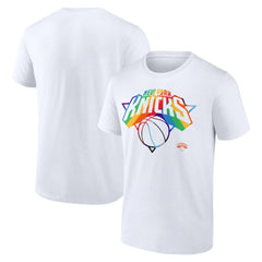 New York Knicks Team Logo Pride T-Shirt White - NBA