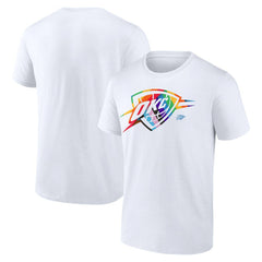 Oklahoma City Thunder Team Logo Pride T-Shirt White - NBA