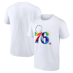 Philadelphia 76ers Team Logo Pride T-Shirt White - NBA