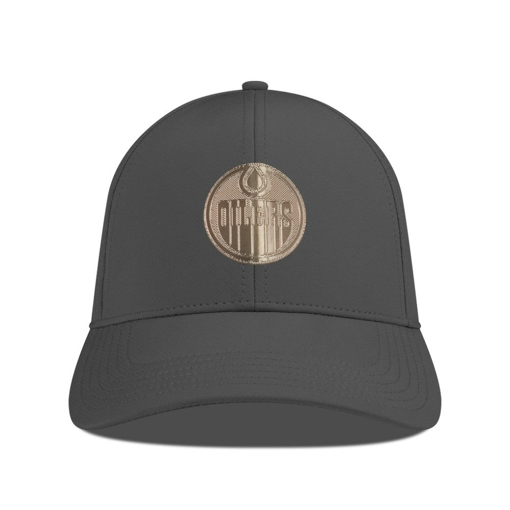 Edmonton Oilers Levelwear Ascend Copper Insignia Vented Adjustable Hat - Charcoal - NHL