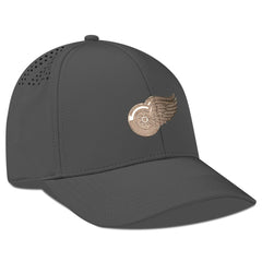 Detroit Red Wings Levelwear Ascend Copper Insignia Vented Adjustable Hat - Charcoal - NHL