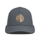 Edmonton Oilers Levelwear Signal Copper Insignia Trucker Adjustable Hat - Charcoal/White - NHL