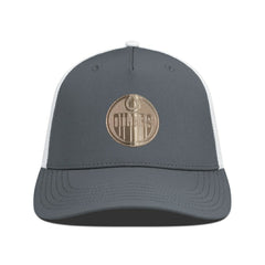 Edmonton Oilers Levelwear Signal Copper Insignia Trucker Adjustable Hat - Charcoal/White - NHL