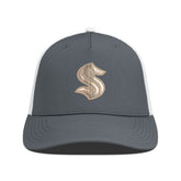 Seattle Kraken Levelwear Signal Copper Insignia Trucker Adjustable Hat - Charcoal/White - NHL
