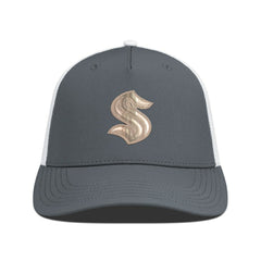 Seattle Kraken Levelwear Signal Copper Insignia Trucker Adjustable Hat - Charcoal/White - NHL